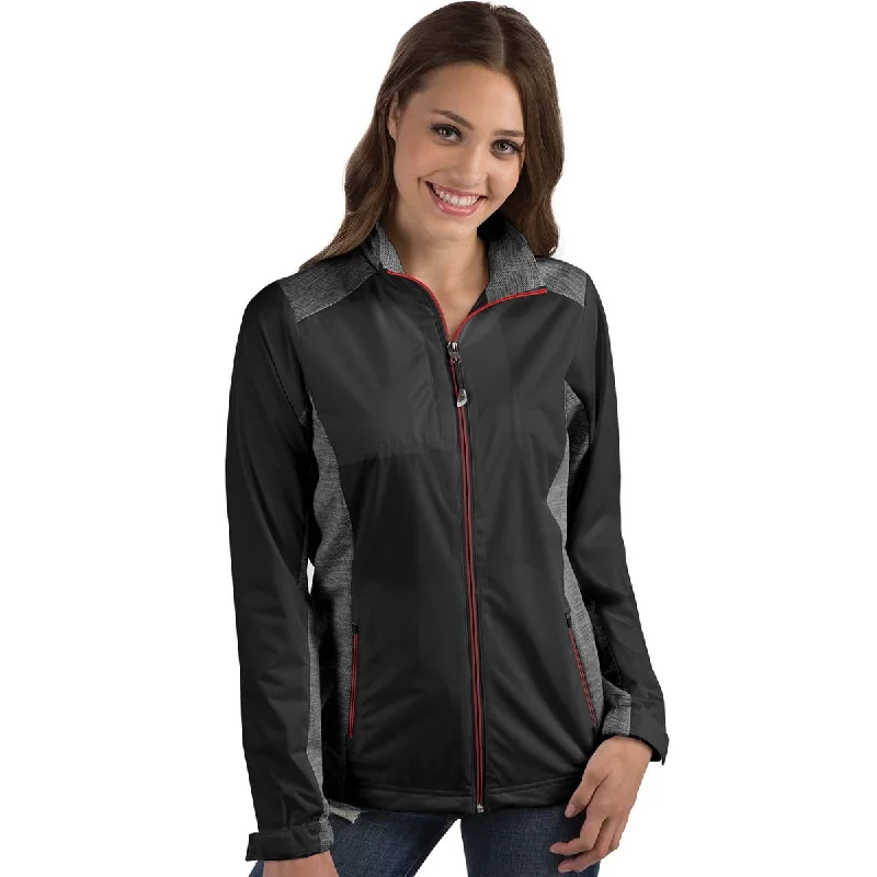 Festival JacketsAntigua Women's Black/Dark Red Revolve Full Zip