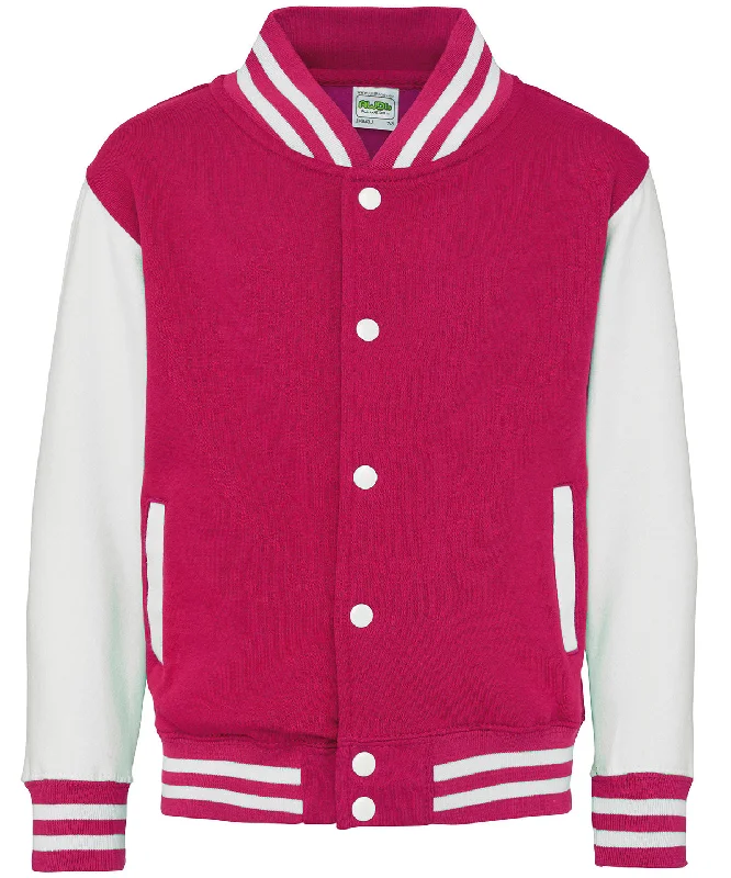 Running JacketsHot Pink/White - Kids varsity jacket