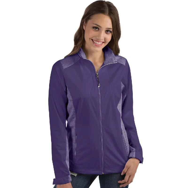 Tasseled JacketsAntigua Women's Dark Purple/Dark Purple Heather Revolve Full Zip