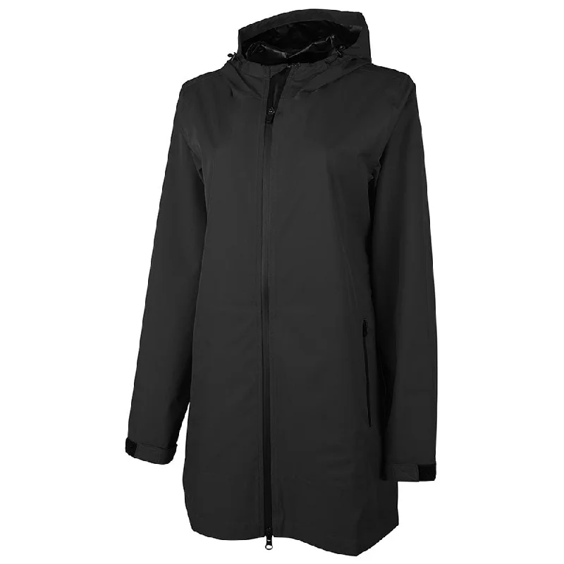 Streetwear JacketsCharles River Women's Black Atlantic Rain Shell Jacket