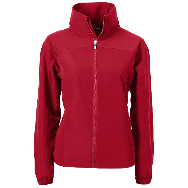 Fleece JacketsCutter & Buck Women's Cardinal Red Charter Eco Recycled Full Zip Jacket