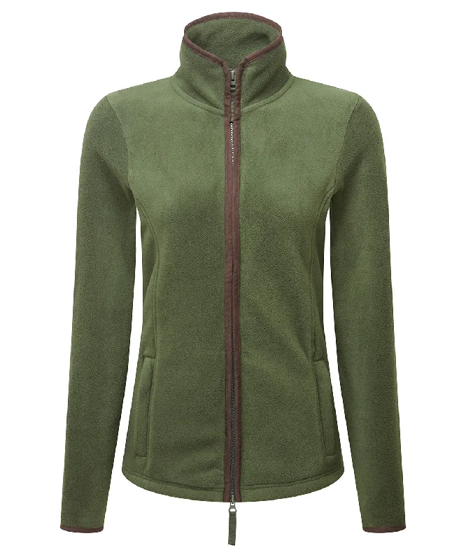 Statement JacketsMoss Green/Brown - Women’s artisan fleece jacket