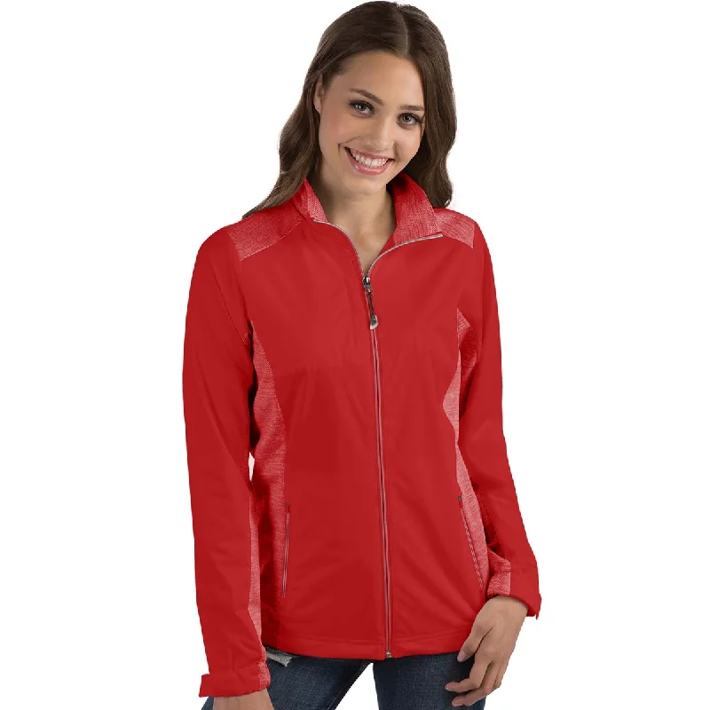 Beaded JacketsAntigua Women's Dark Red/Dark RedHeather Revolve Full Zip