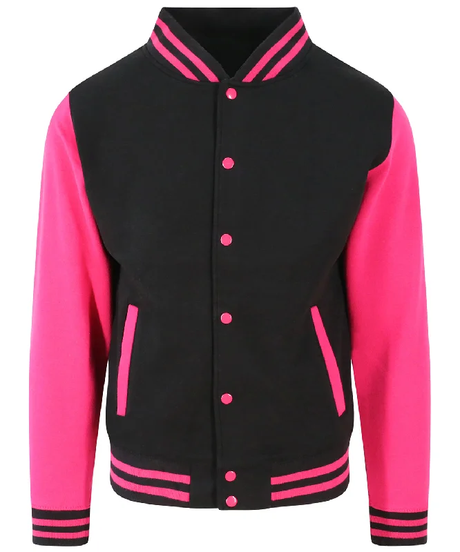 Sequined JacketsJet Black/Hot Pink - Varsity jacket