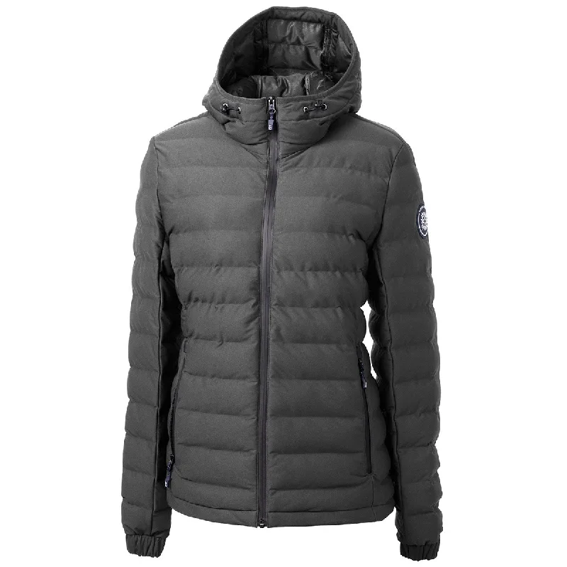 Hip-Hop JacketsCutter & Buck Women's Elemental Grey Ridge Repreve Eco Insulated Puffer Jacket