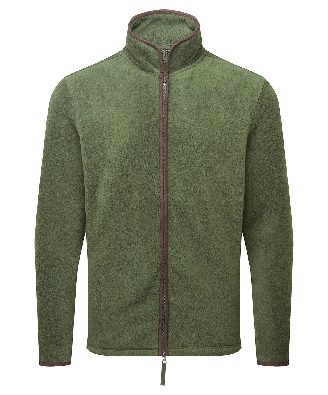 Trench CoatsMoss Green/Brown - Artisan fleece jacket