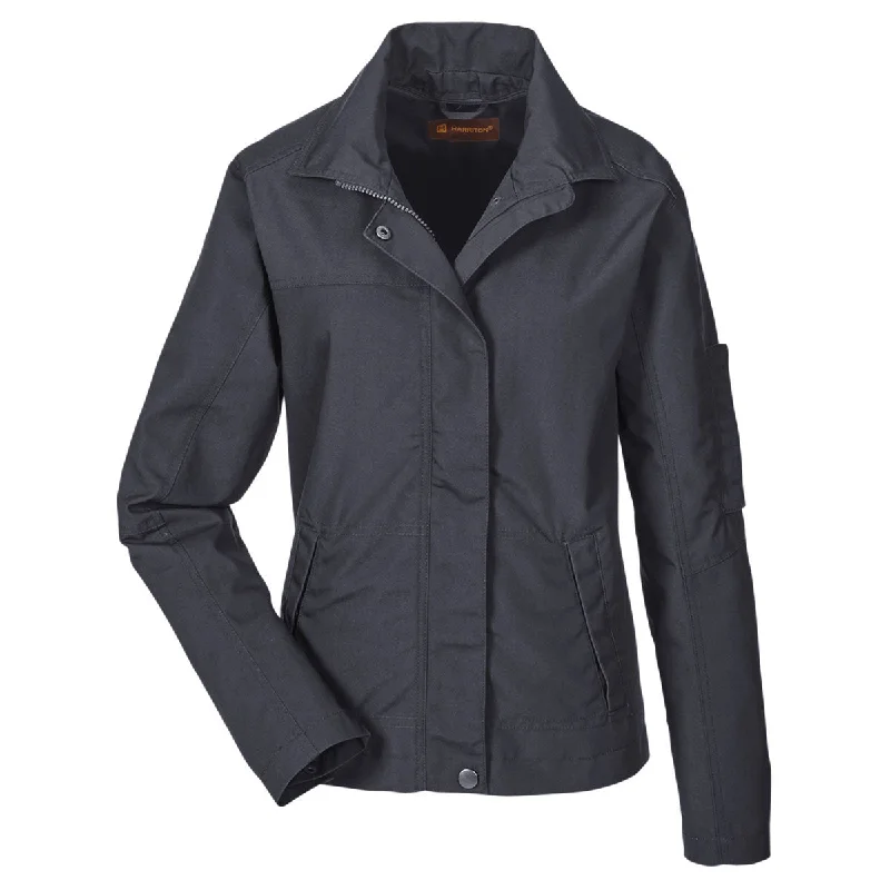 Lace-Up JacketsHarriton Women's Dark Charcoal Auxiliary Canvas Work Jacket