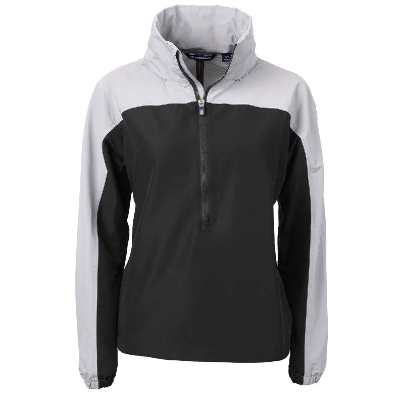 Snowboard JacketsCutter & Buck Women's Black/Polished Charter Eco Recycled Anorak Jacket