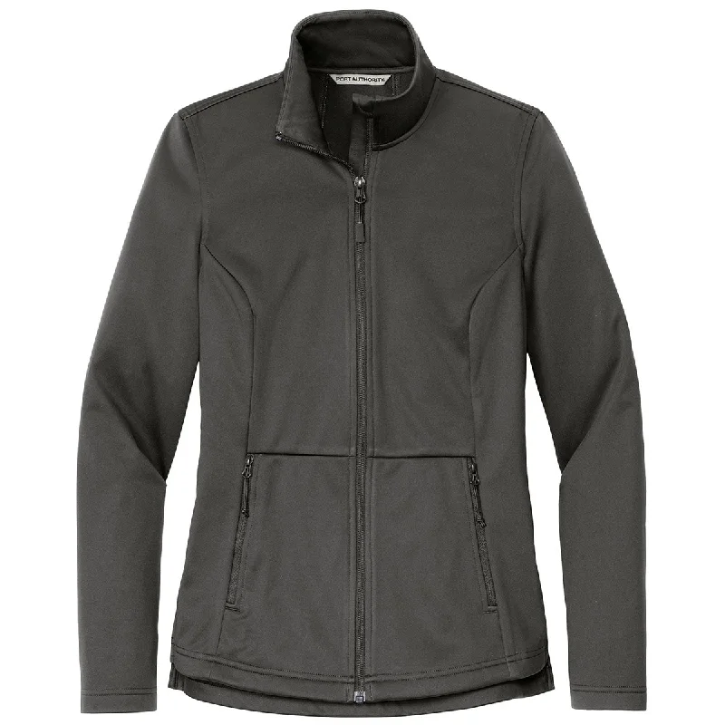 Hemp JacketsPort Authority Women's Grey Steel Flexshell Jacket