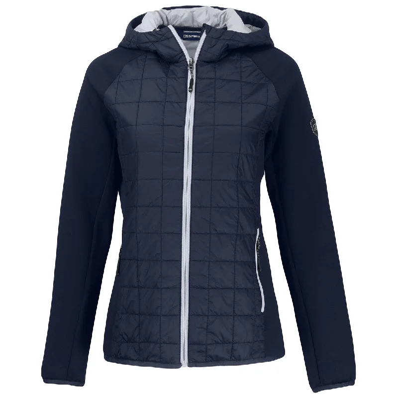 Designer JacketsCutter & Buck Women's Dark Navy Rainier Primaloft Eco Full Zip Hybrid Jacket