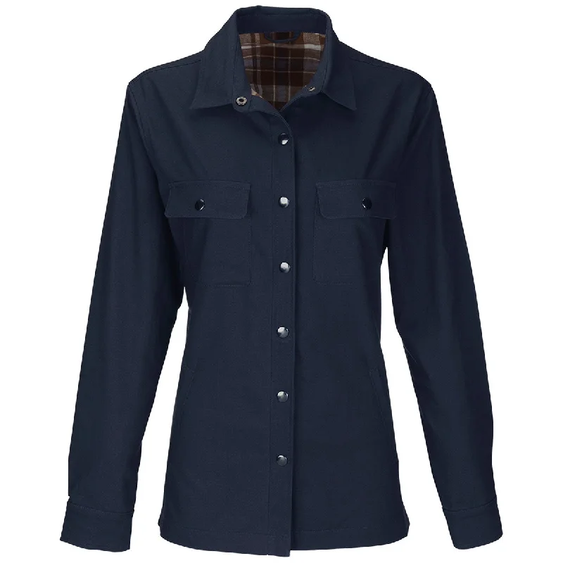 Work JacketsVantage Women's Navy Boulder Shirt Jacket