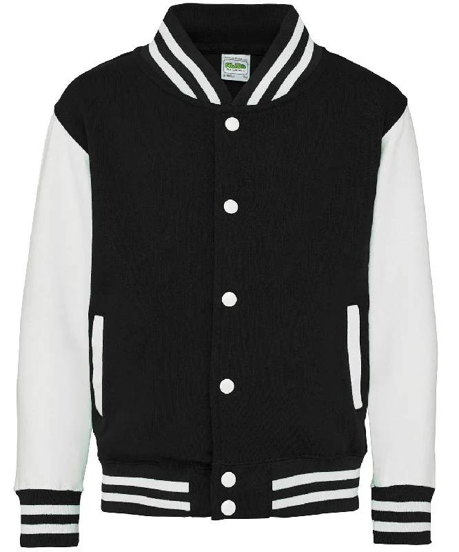 Camping JacketsJet Black/White - Kids varsity jacket