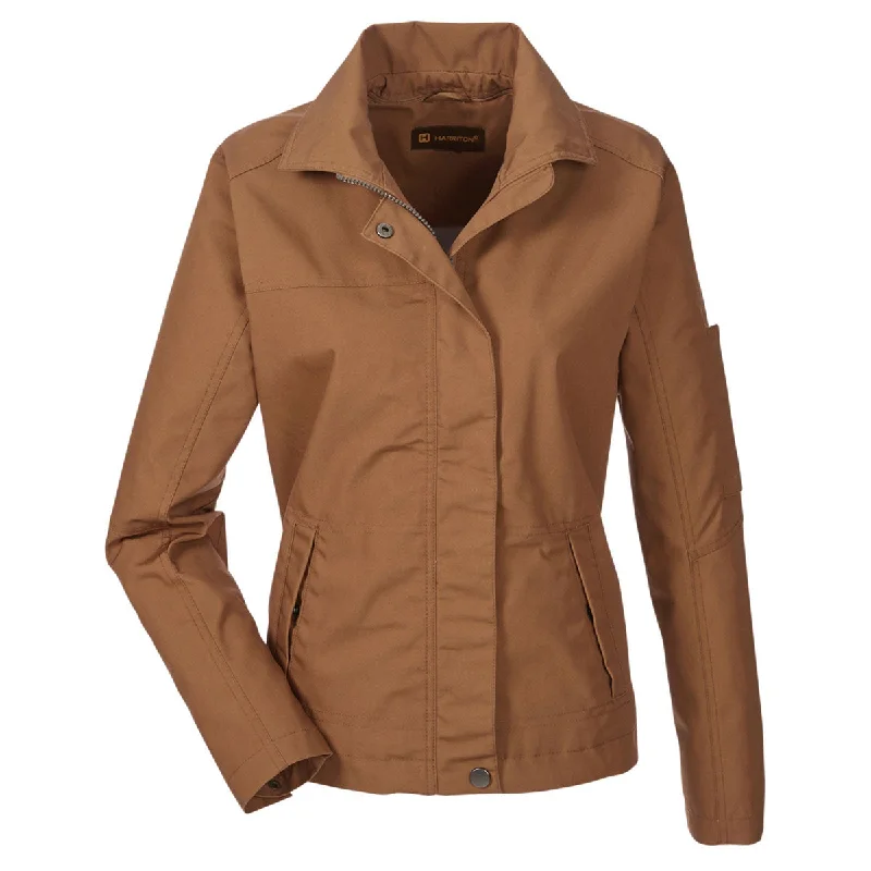 Fleece JacketsHarriton Women's Duck Brown Auxiliary Canvas Work Jacket