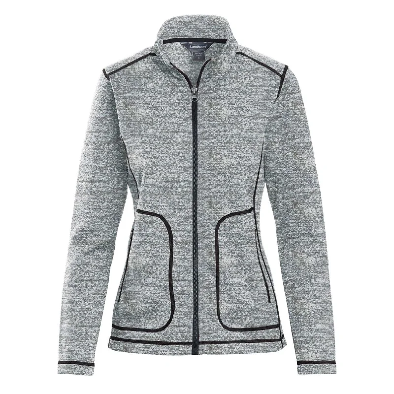 Camping JacketsLandway Women's Heather Grey Summit Textured Knit Jacket