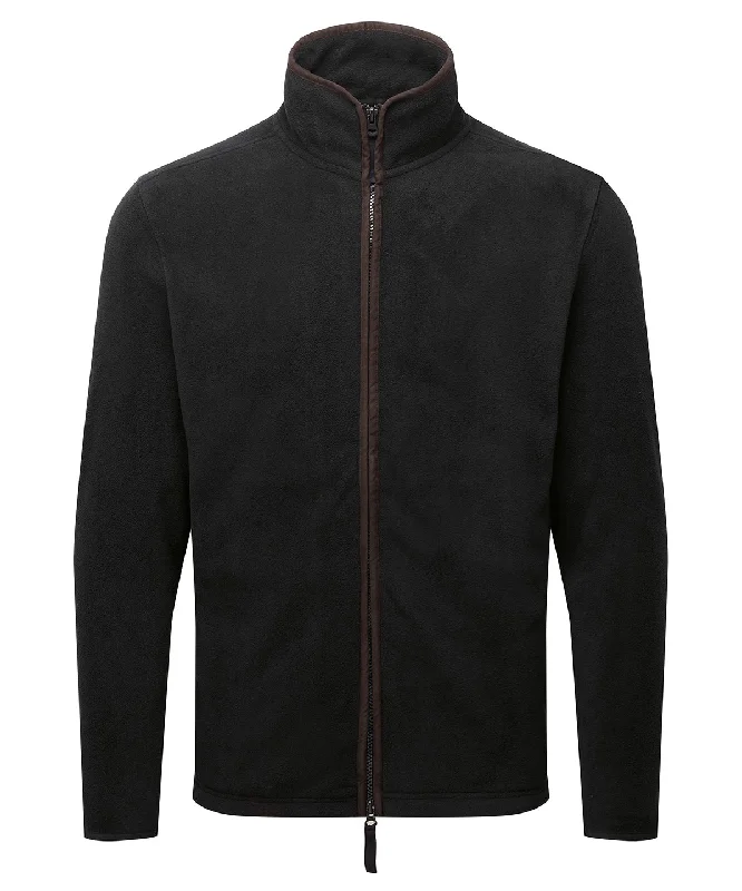 Rain JacketsBlack/Brown - Artisan fleece jacket