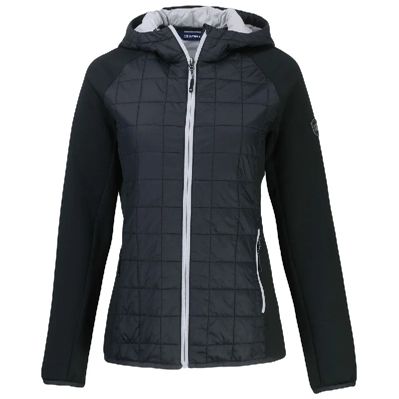 Lounge JacketsCutter & Buck Women's Black Rainier Primaloft Eco Full Zip Hybrid Jacket