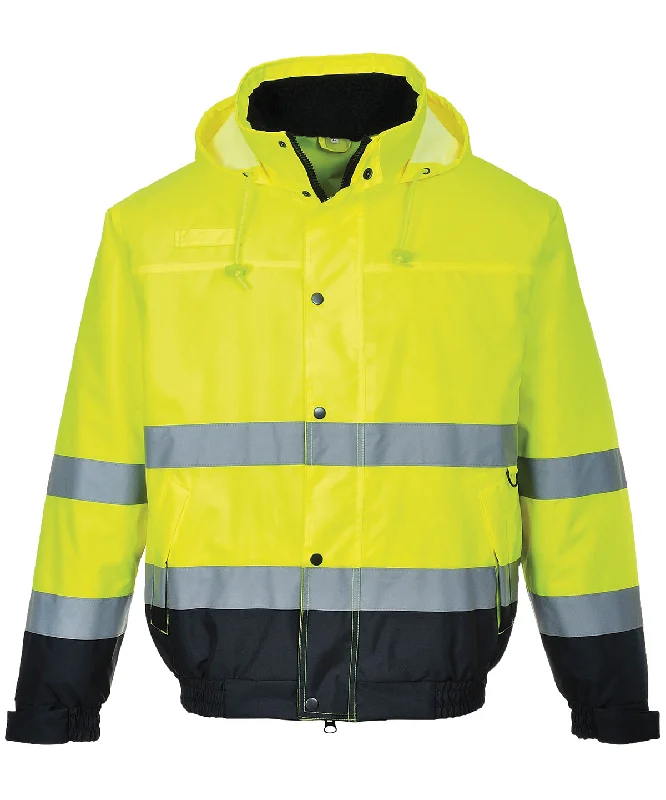 College JacketsHi-Vis Yellow/Navy - Hi-vis bomber jacket (S463/S226)