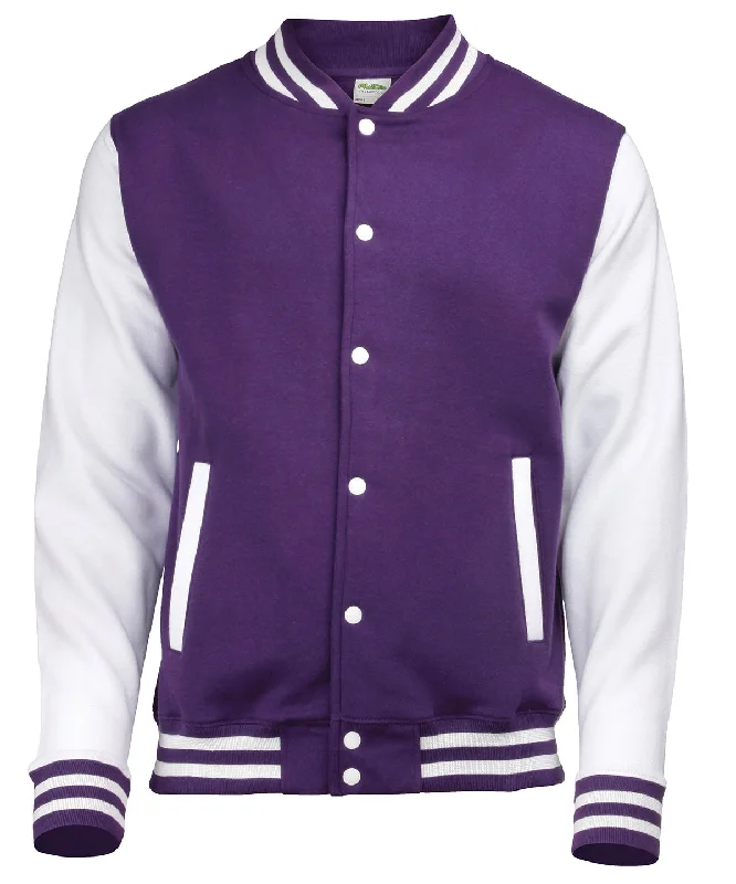 Skateboard JacketsPurple/White - Varsity jacket