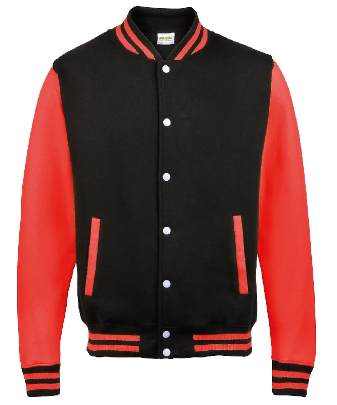 Beaded JacketsJet Black/Fire Red* - Varsity jacket