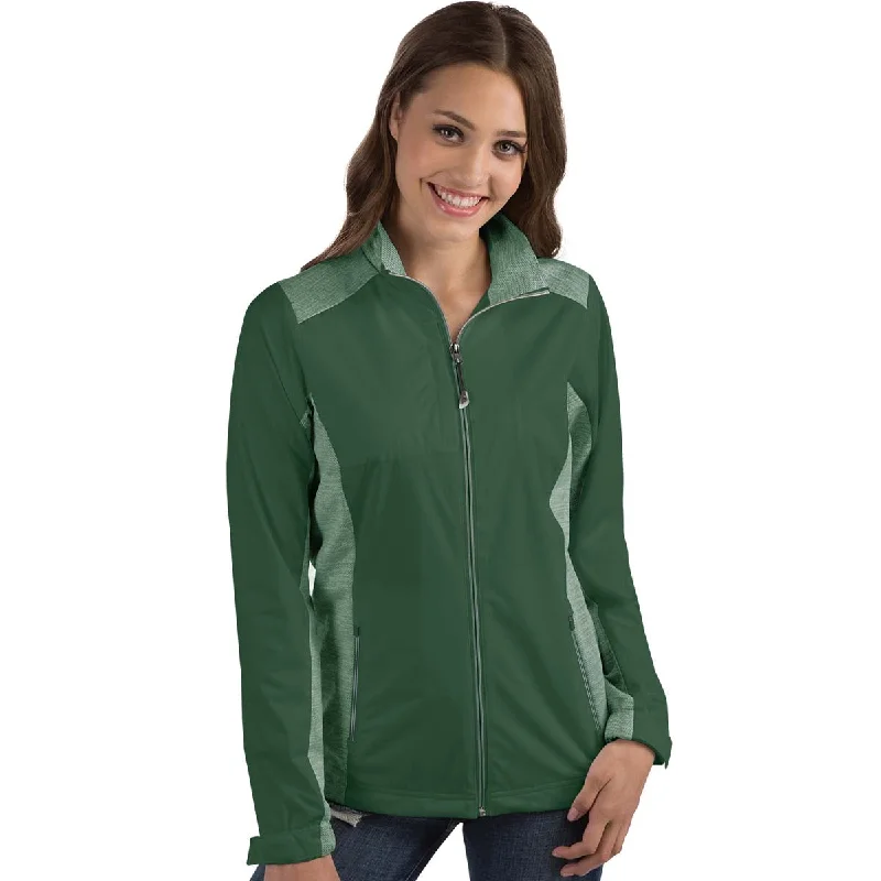 Sheer JacketsAntigua Women's Dark Pine/Dark Pine Heather Revolve Full Zip