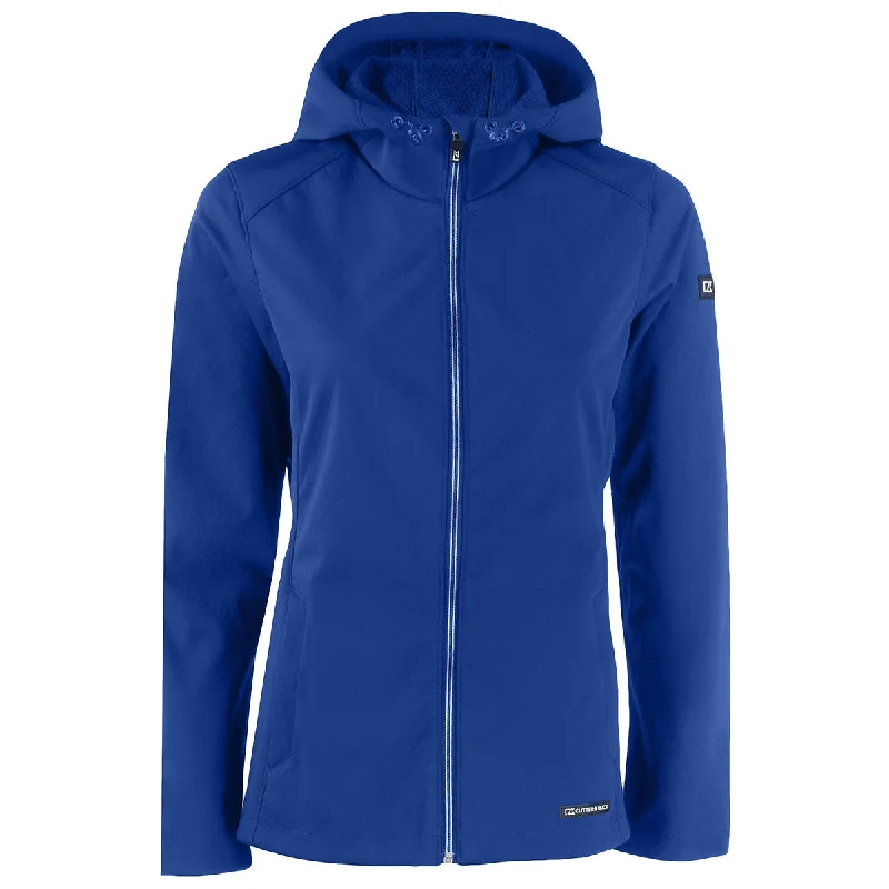 Rainproof JacketsCutter & Buck Women's Tour Blue Evoke Eco Softshell Recycled Full Zip Jacket