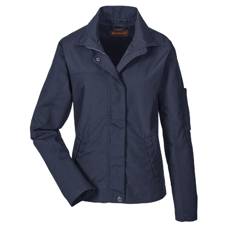 Glitter JacketsHarriton Women's Dark Navy Auxiliary Canvas Work Jacket