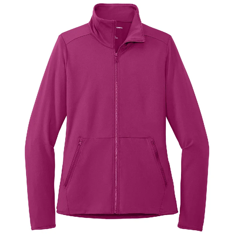 Sequined JacketsPort Authority Women's Wine Accord Stretch Fleece Full-Zip