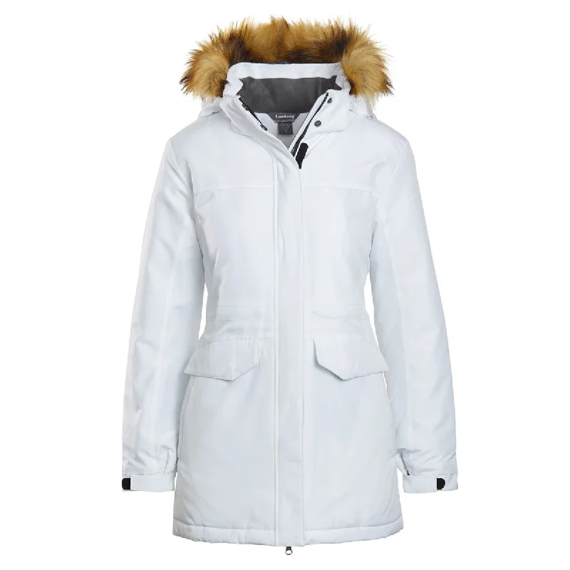 Hooded JacketsLandway Women's Snow White Providence Insulated Parka with Faux Fur