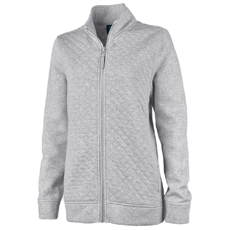 Collaborative JacketsCharles River Women's Heather Grey Franconia Quilted Jacket