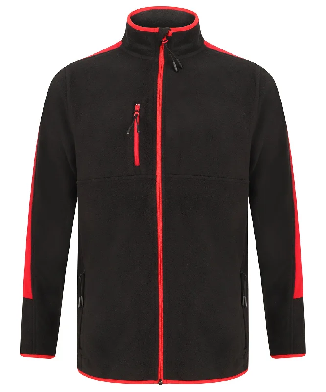 Corduroy JacketsBlack/Red - Unisex microfleece jacket