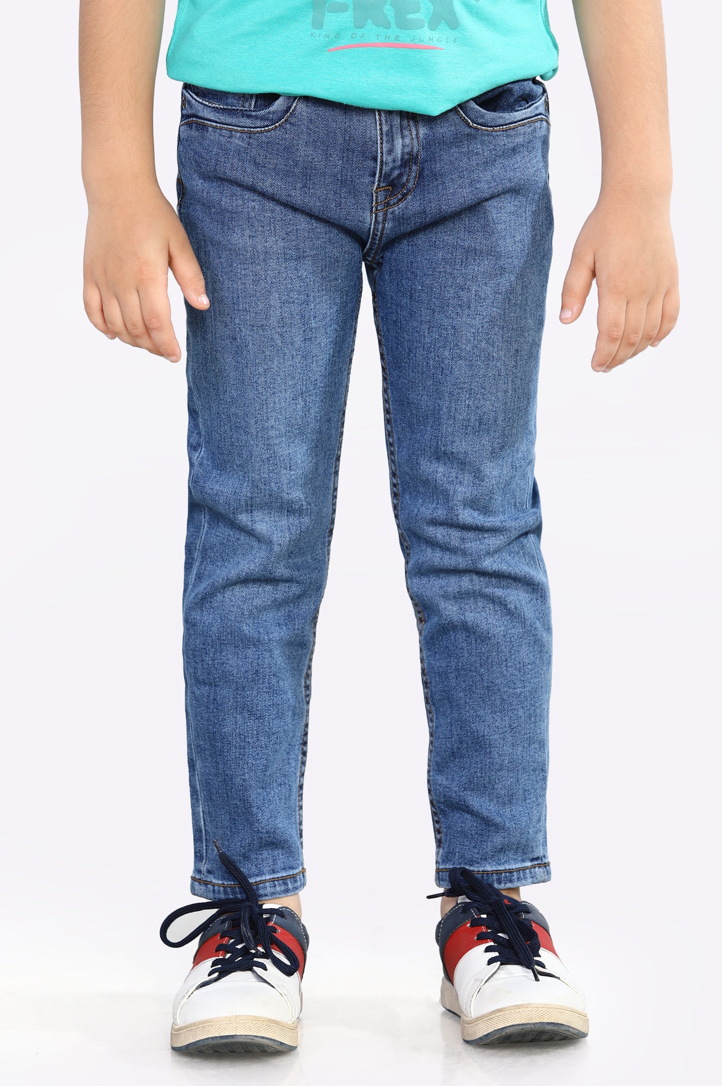 Cowboy legendMedium Blue Slim Fit Denim Jeans