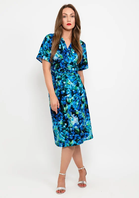 Rena by Coco Doll Paris Midi Dress, Blue & GreenGypsy Dress