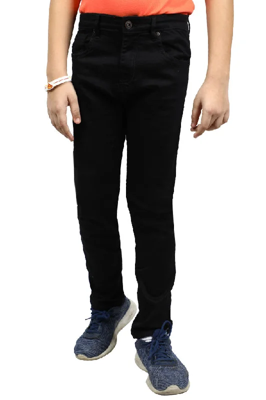 Denim bleachingBlack Slim Fit Denim Jeans