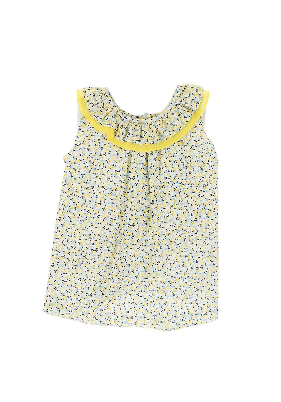 Sardon Girl Petal Print A-Line Dress, LemonThermal Dress