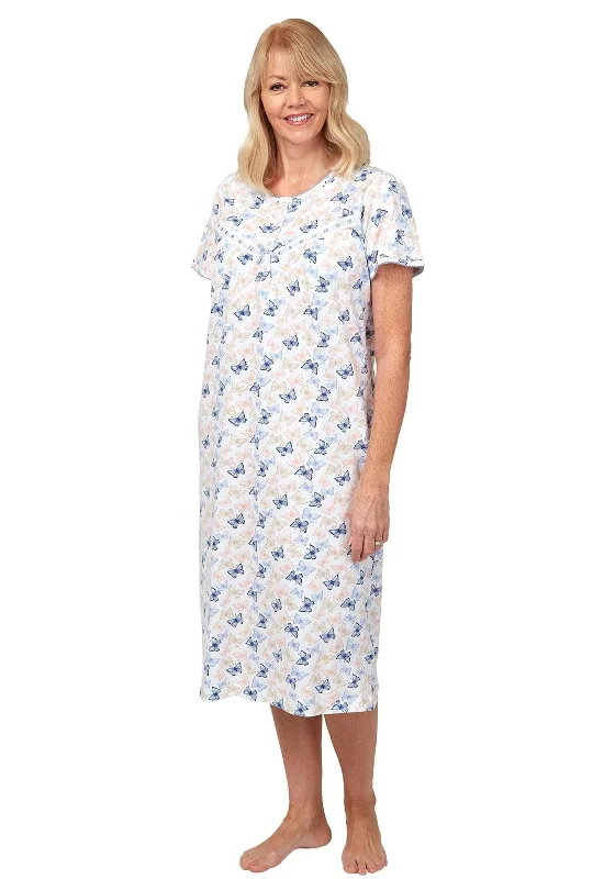 Marlon Butterfly Pattern Nightdress, Blue MultiParty Dress