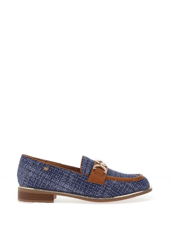 7 For All MankindZanni & Co. Alexandria Tweed Effect Loafers, Denim