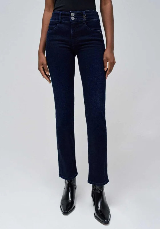 Cowboy moviesSalsa Secret Mid Rise Straight Leg Jeans, Dark Blue Denim