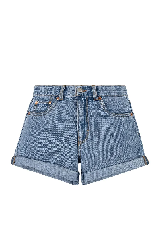 DieselLevi’s Older Girl Mini Mom Denim Short, Blue