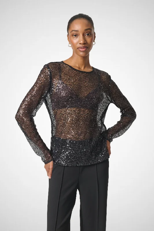 Adea Long Sleeve Sequin Blouse