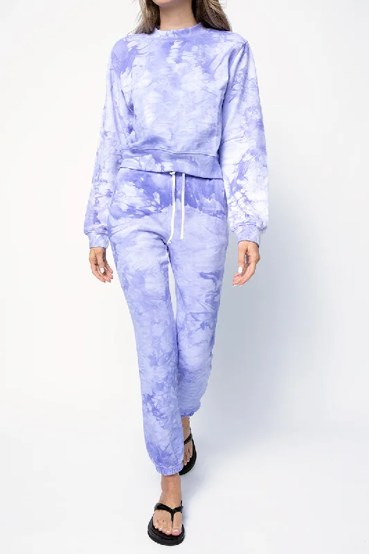 Striped PantsMilan Sweatpants in Lilac Crystal