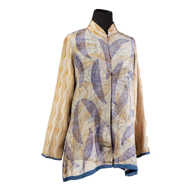 Long Shirt Rhapsody In Blue CrescentRayon Shirts