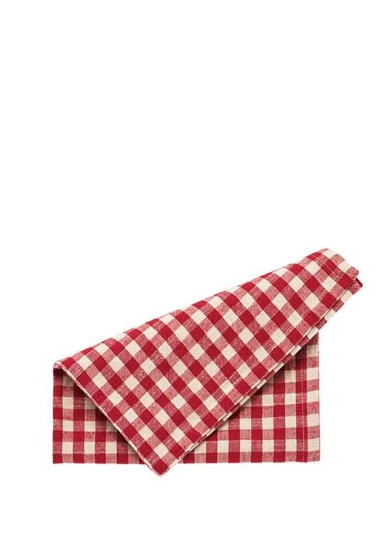 Walton & Co Gingham Set of 4 Napkins, Red