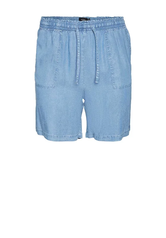 Denim tasselsVero Moda Curve Bree Soft Denim Bermuda Shorts, Medium Blue Denim