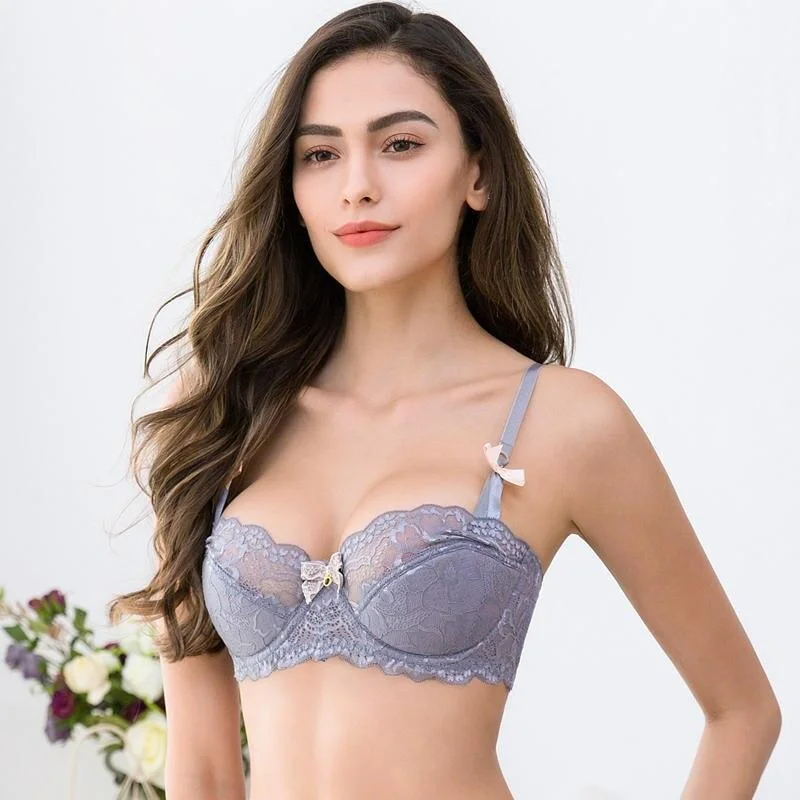 Amazing Transparent Ladies Ultra Thin Push Up Lace Underwear Bras (TSB2)(TSB3)Longline Shirts