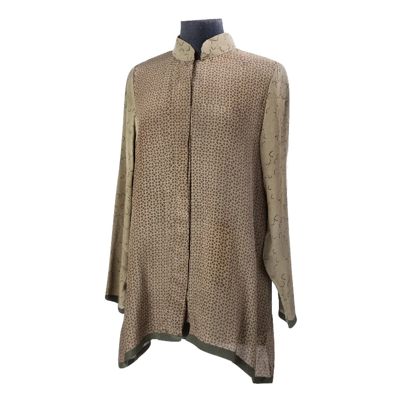 Long Shirt Raw Umber MetalPolyester Shirts