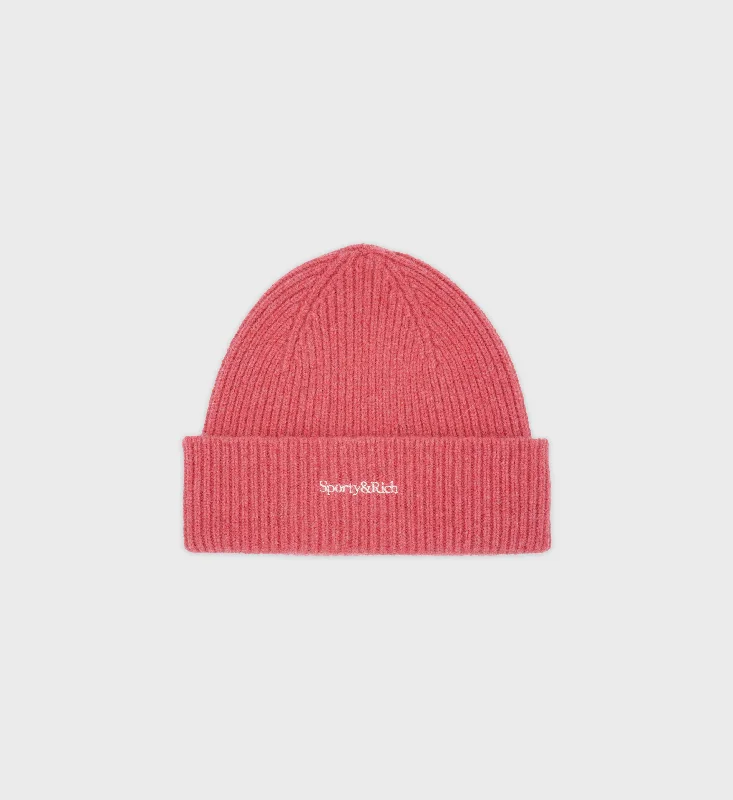 Serif Logo Beanie - StrawberryKnit Chunky