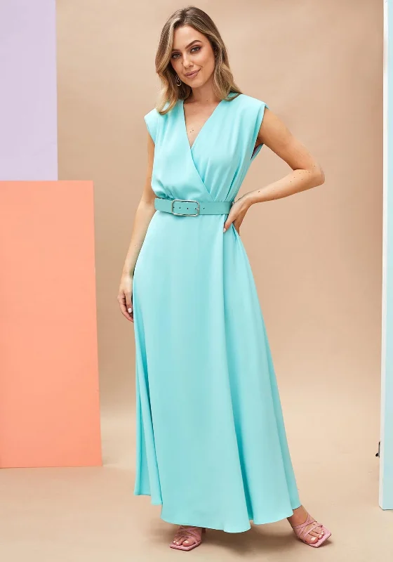 Kate Cooper Sleeveless Maxi Dress, AquaCap-sleeve Dress