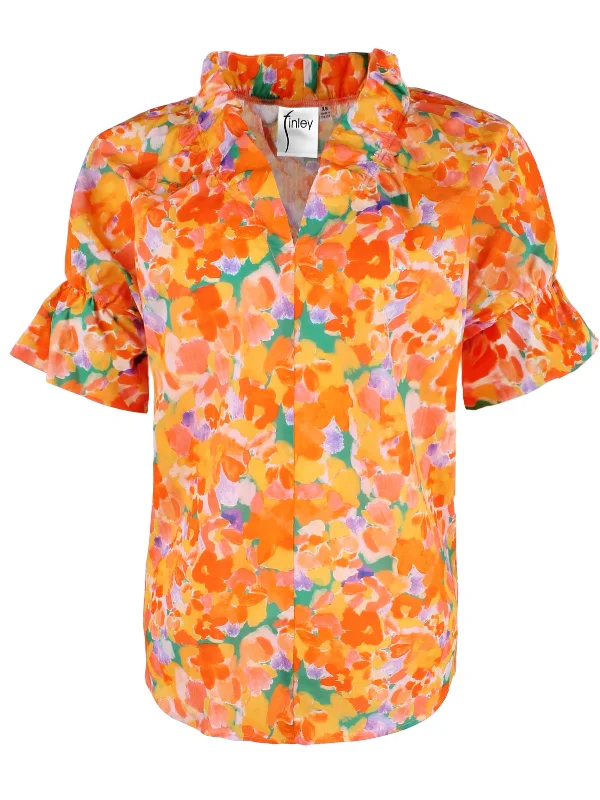 Crosby Shirt Orange Capri Floral - Webstore ExclusiveMetallic Shirts