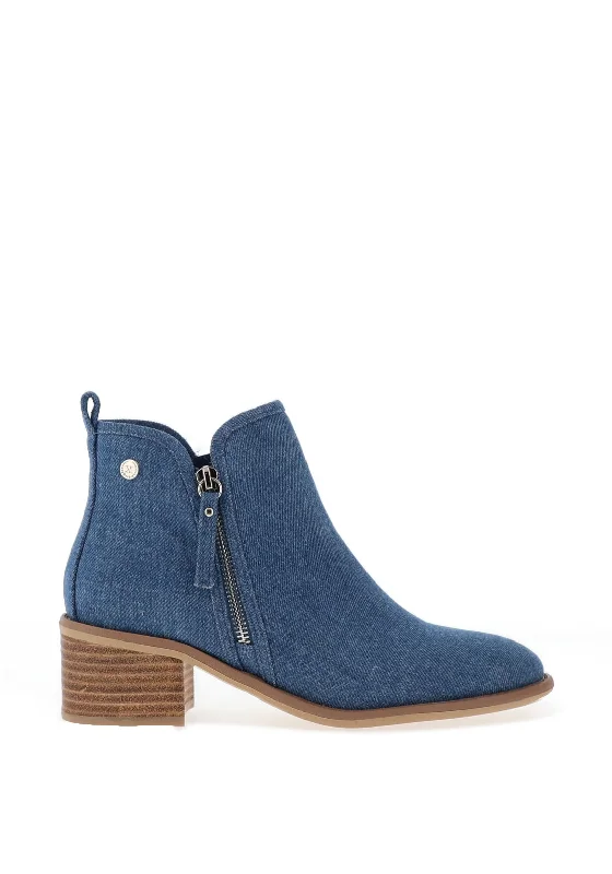 Denim jumpsuitXti Womens Denim Western Ankle Boots, Navy