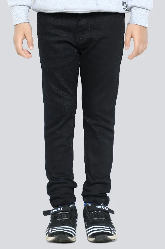 Denim finishingBlack Slim Fit Denim Jeans